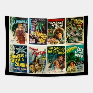 Val Lewton Movie Collage Tapestry