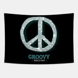 'Hippie Peace Sign Groovy Since 1969' Hippie Peace Gift Tapestry