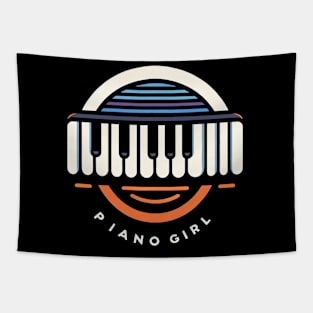 keyboard piano girl Tapestry