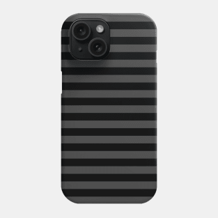 Shadow Grey and Black Horizontal Witch Stripes Phone Case