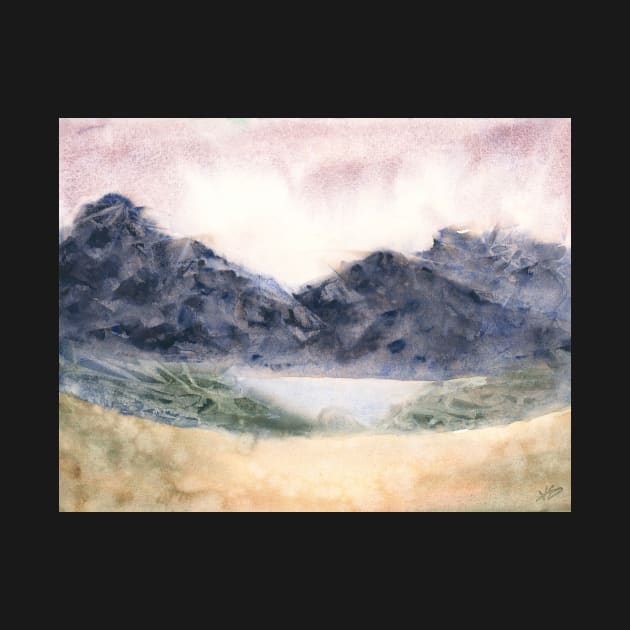 Tundra Basin Watercolor Painting by venglehart