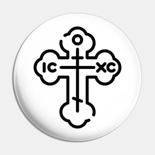 Eastern Orthodox Cross ICXC Pin