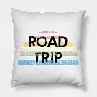 Road trip. Vintage Pillow