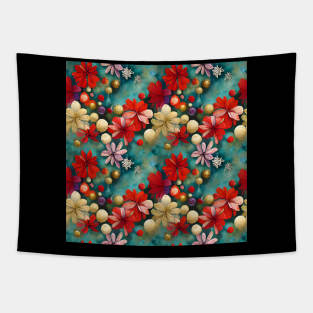 dreamy floral christmas Tapestry