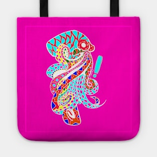 don pulpo ecopop in deep sea with mexican patterns Tote