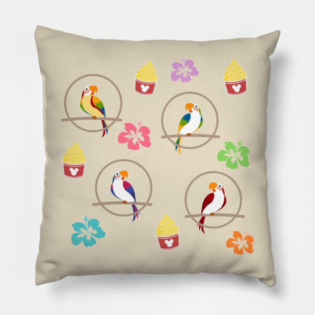 Tiki Room Pattern Pillow by Mint-Rose