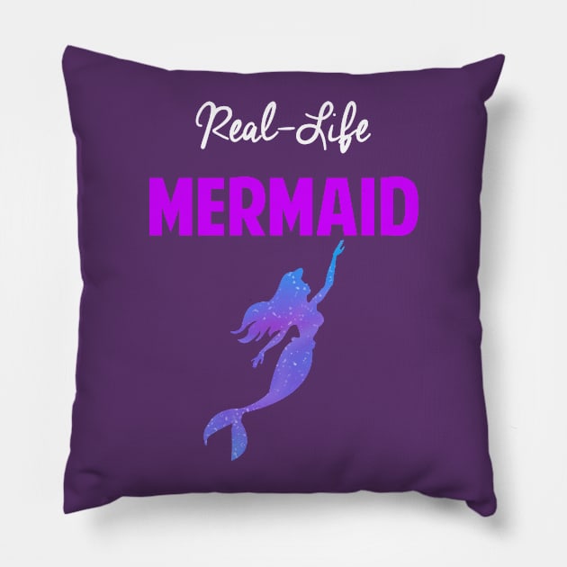 Real Life Mermaid Pillow by AmandaPandaBrand