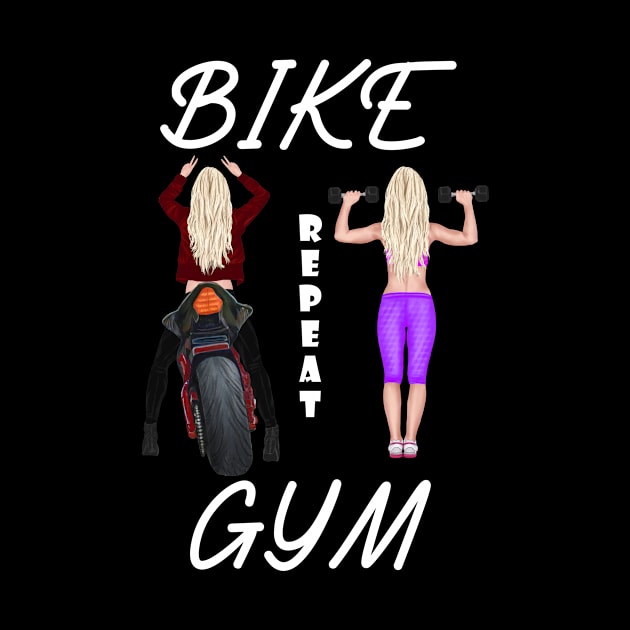 Bike, Gym, Repeat by Rossla Designs