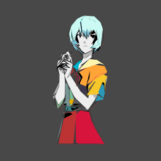 Rei Eclectic Geometric: Original Rendering from Neon Genesis Evangelion T-Shirt