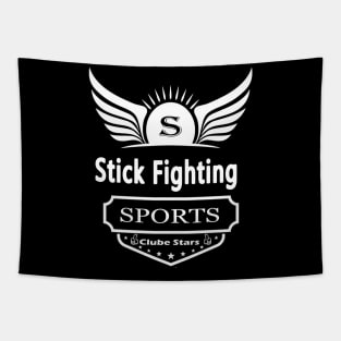 Sport Stick Fighting Tapestry