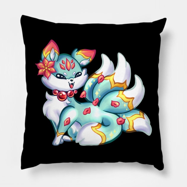 Summer Kitsune Pillow by Animechristy