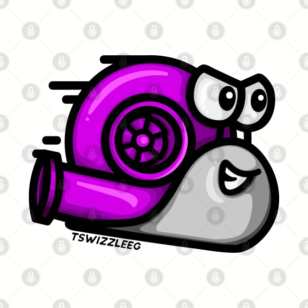 Turbo Snail - Gray/Purple by hoddynoddy