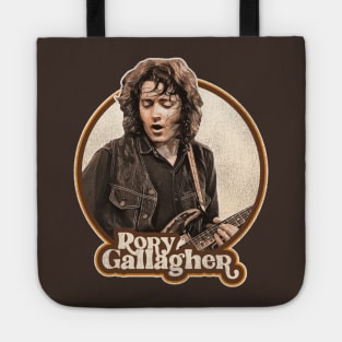 Rory Gallagher 70s Retro Sepia Tone Tote