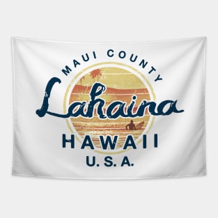 Hawaii Lahaina Maui Surfing Tapestry