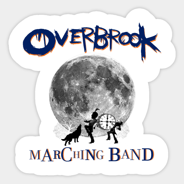 Navy Blue 2019 Overbrook Marching Rams Logo Overbrook Rams Sticker Teepublic