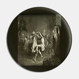 TamOShanter And The Witches Artistic Vector Grey Pin