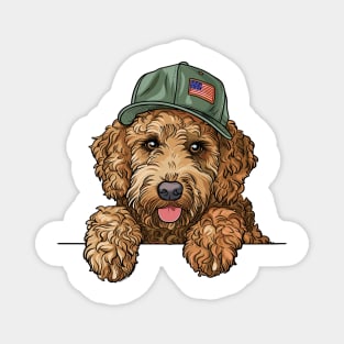 Goldendoodle Patriot Magnet