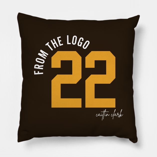 From The Logo 22 Caitlin Clark Pillow by hippohost