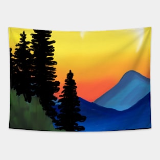 Sunset moon Tapestry