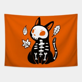 Skeleton Kitten Tapestry