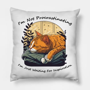 I'm not procrastinating... I'm just waiting for inspiration Pillow