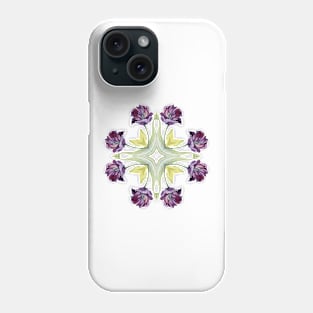 Purple Tulips Kaleidoscope Pattern Phone Case