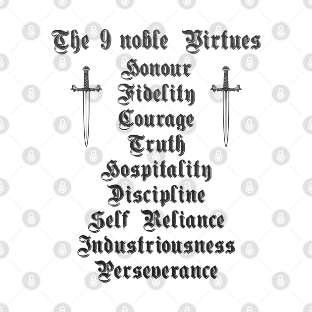 The 9 noble virtues by GNDesign