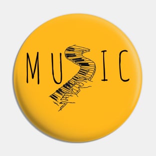 Music Typography Pin