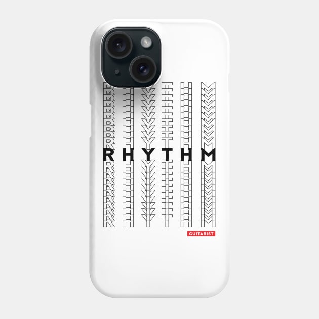 Rhythm Guitarist Repeated Text Light Theme Phone Case by nightsworthy