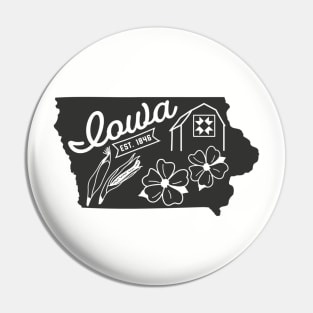 Iowa State Graphic Pin