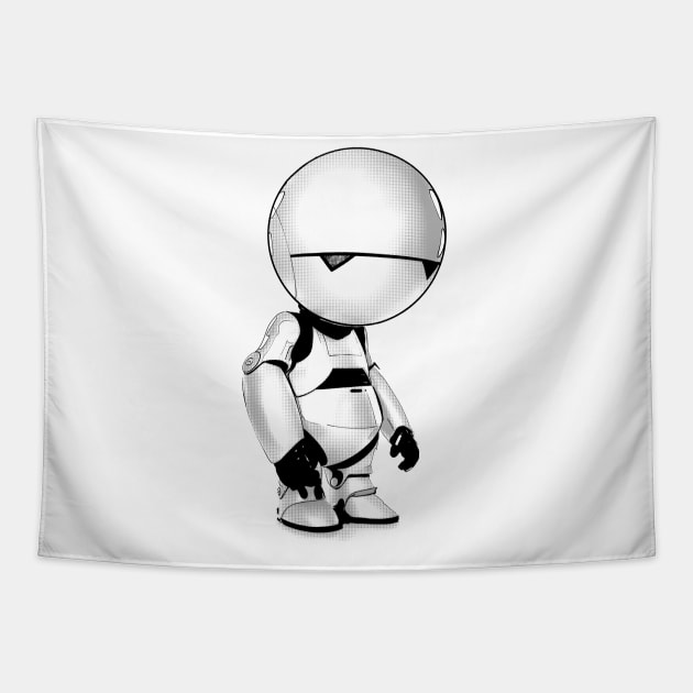 Marvin The Paranoid Android (film) Tapestry by Stupiditee