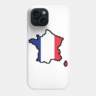 8-Bits France Map Flag Pixel Art Phone Case