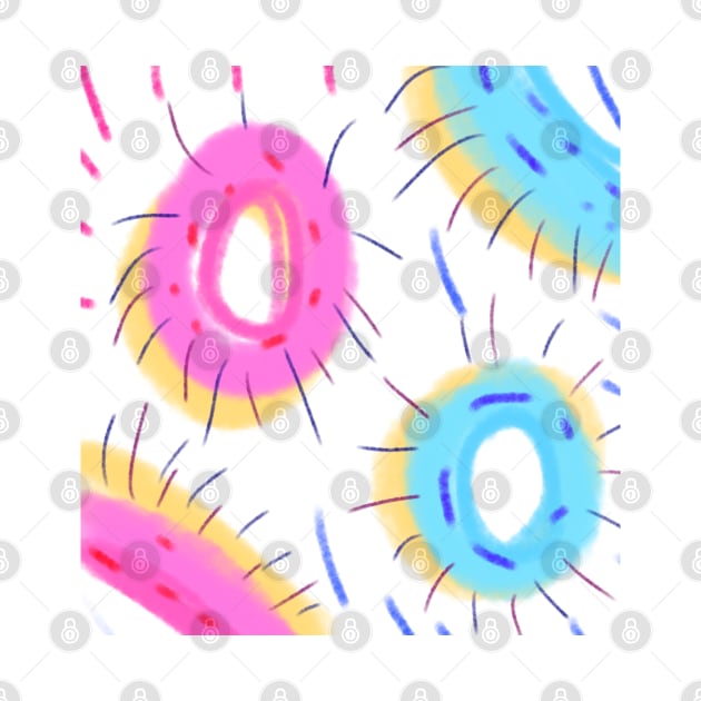 Blue pink donuts art design by Artistic_st