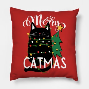 Merry Christmas For Cat Lovers Pillow