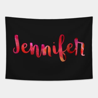 "Jennifer" Red Gradient Watercolor - Customizable Tapestry