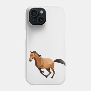 Brown Low Poly Horse Phone Case