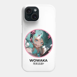 Hatsune miku wowaka ver Illustration with guitar Phone Case