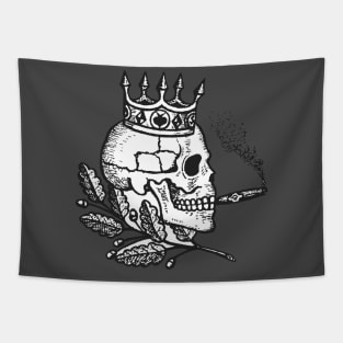 Smokin' Skull Tapestry