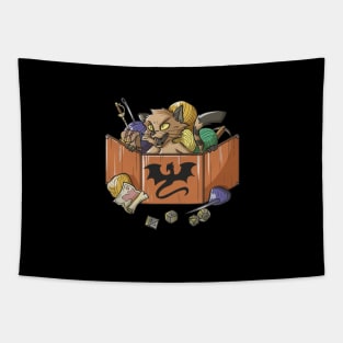 RPG Pen and Paper PnP Cat Roleplaying Cats Meme DM Gift Idea Tapestry