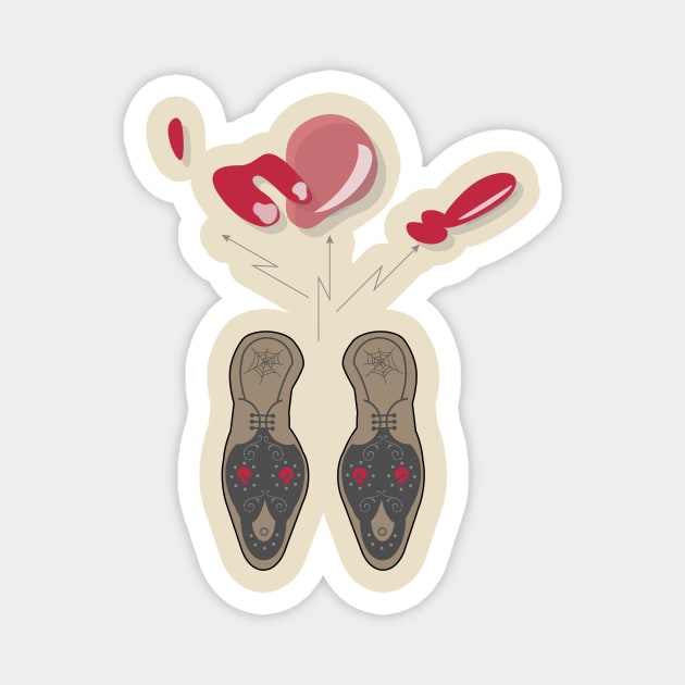 Dance, Shoes, Dance! Magnet by Beni-Shoga-Ink