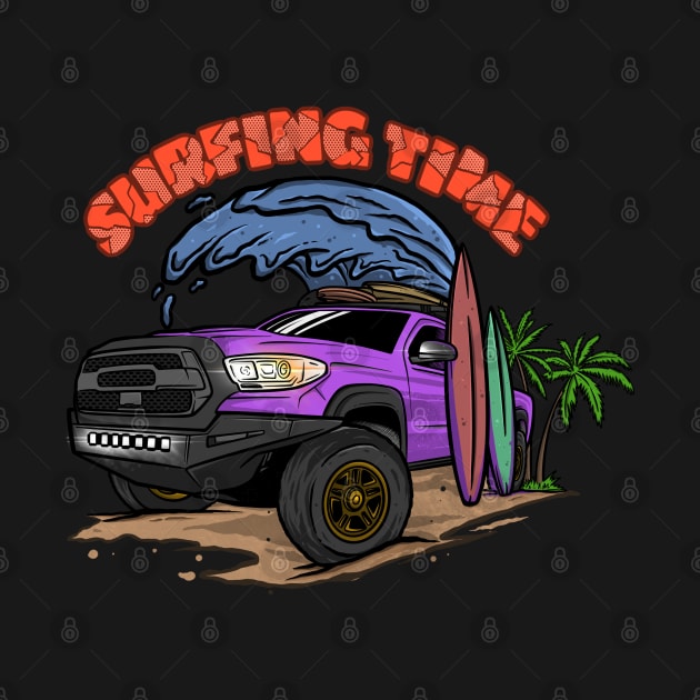 Purple Toyota 4Runner Surfing Time Holiday by 4x4 Sketch