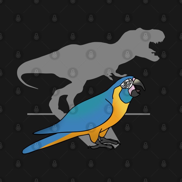 T-rex blue throated macaw by FandomizedRose