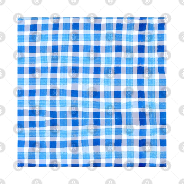 Blue and white gingham pattern by craftydesigns