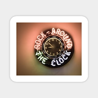 Vintage effect "Rock around the Clock" clock Magnet