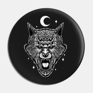 Night Wolf Pin