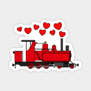 Valentines Steam Train Wedding Anniversary Railroad Enthusiast Magnet