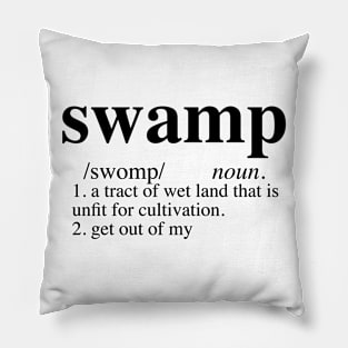 Swamp Dictionary Funny Ogre Pillow