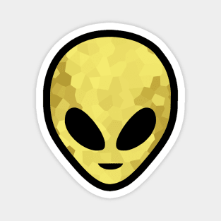 ALIEN Head Gold Sci Fi Magnet