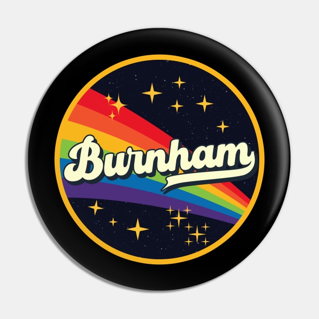 Burnham // Rainbow In Space Vintage Style Pin by LMW Art