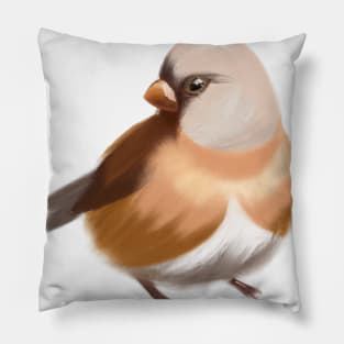 Cute Finch Drawing Pillow